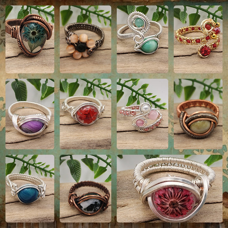 Handcrafted Wire Wrapped Rings