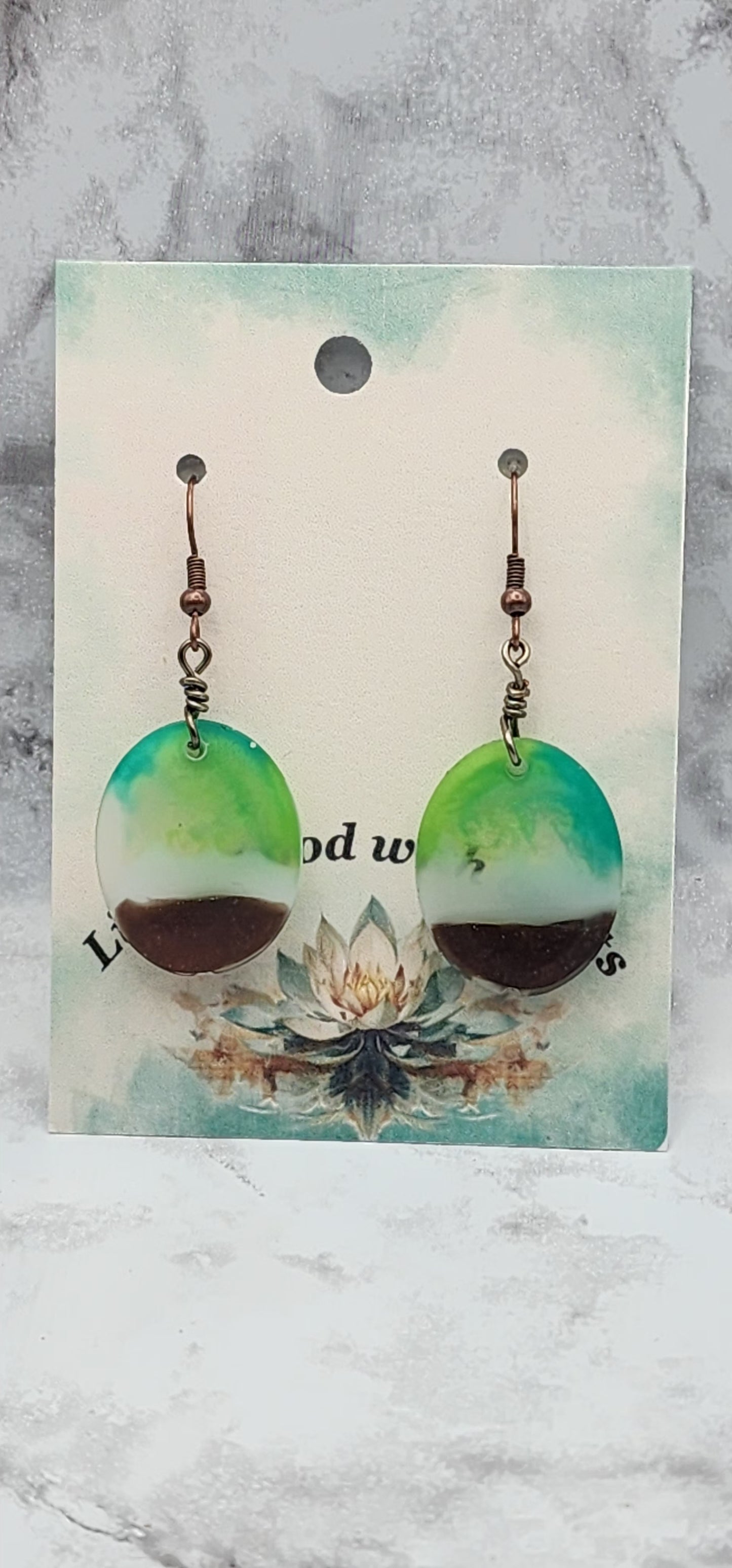 Aurora Borealis Resin Earrings