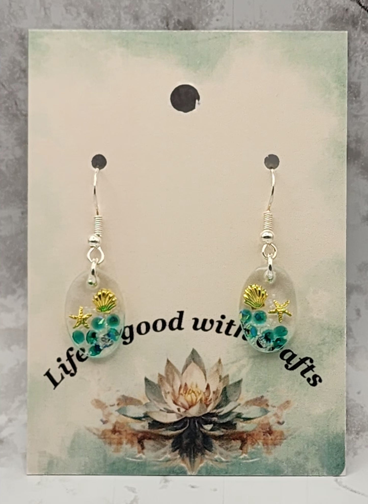 Ocean Tide Resin Earrings