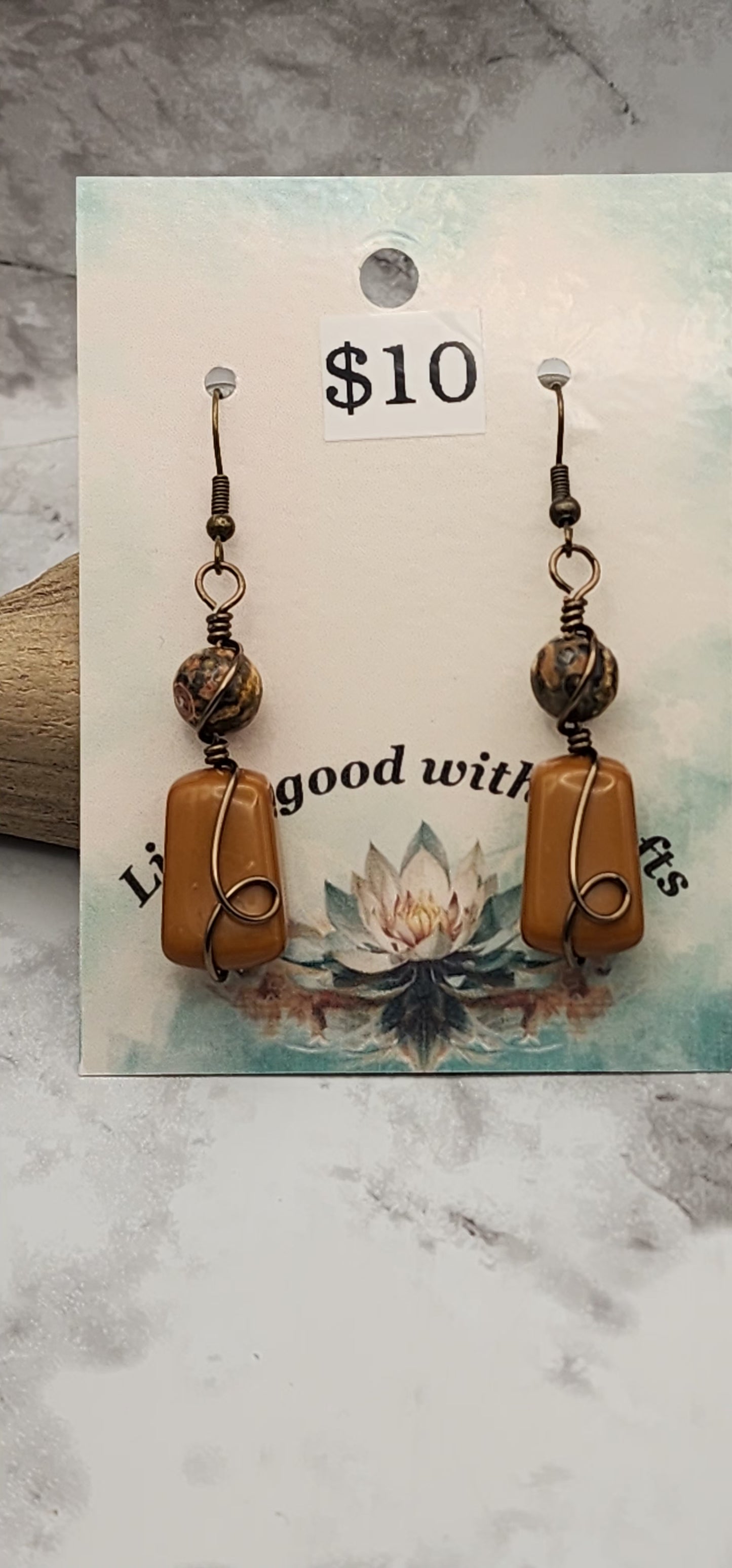Earthbound Elegance WIre Wrapped Earrings
