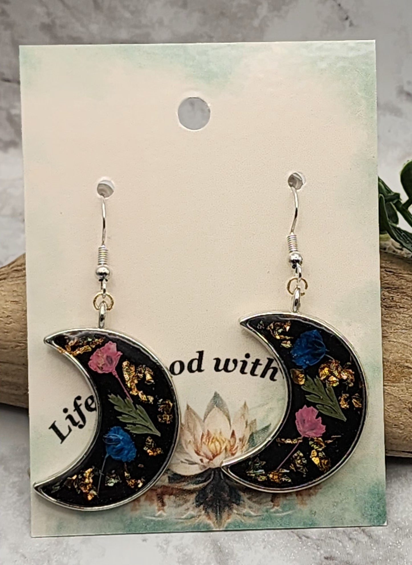Celestial Garden Resin Earrings