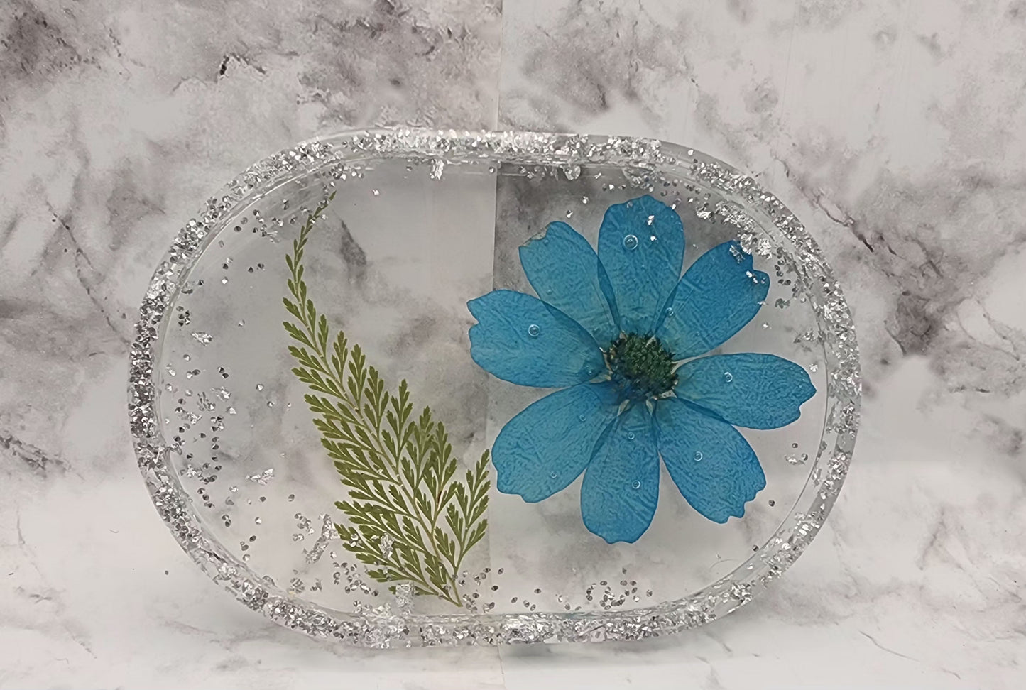 Dried Pressed Flower Resin Vanity Tray