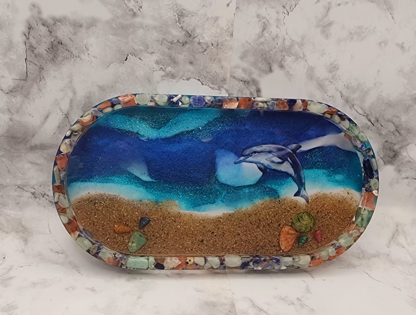 Coastal Bliss Resin Vanity Tray
