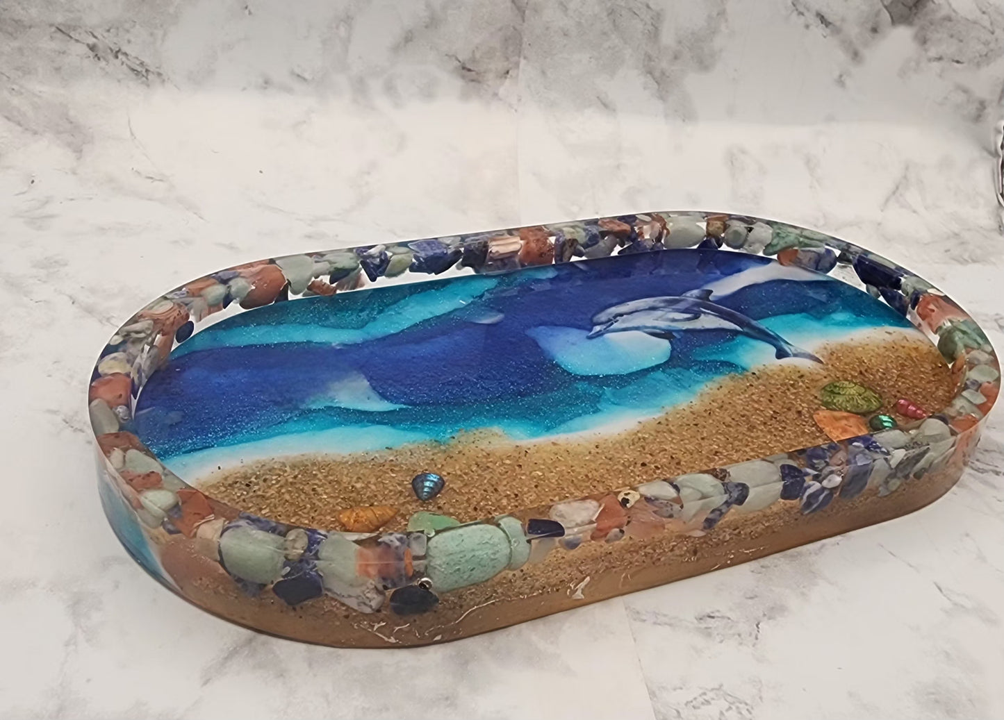 Coastal Bliss Resin Vanity Tray