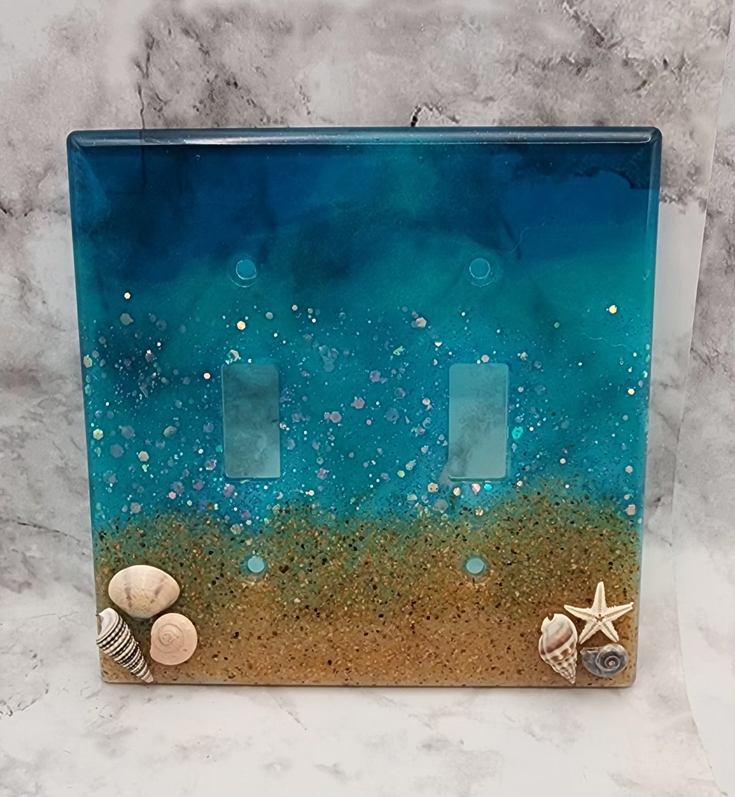 Coastal Breeze Resin Light Switch Cover