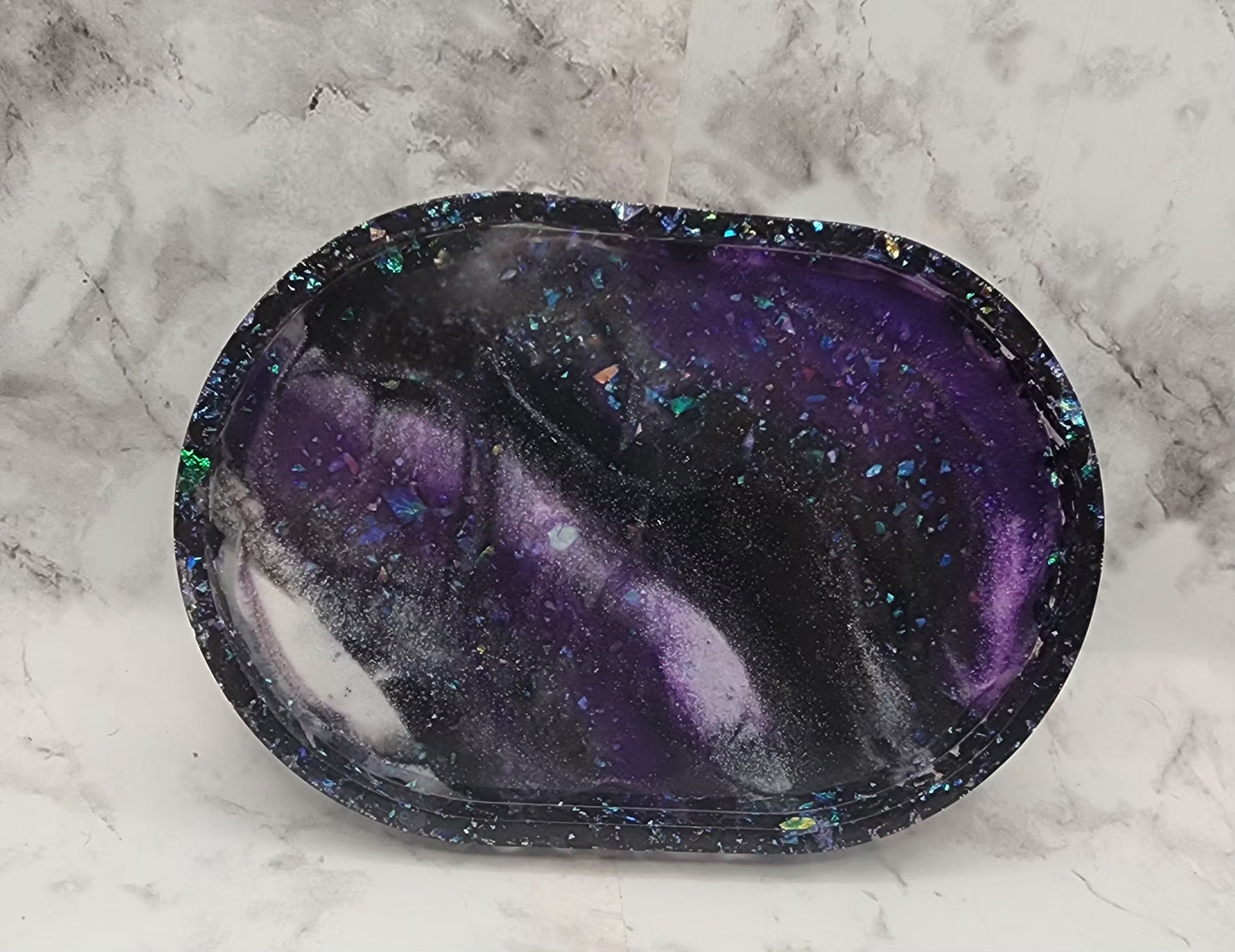 Majestic Swirl Resin Vanity Tray