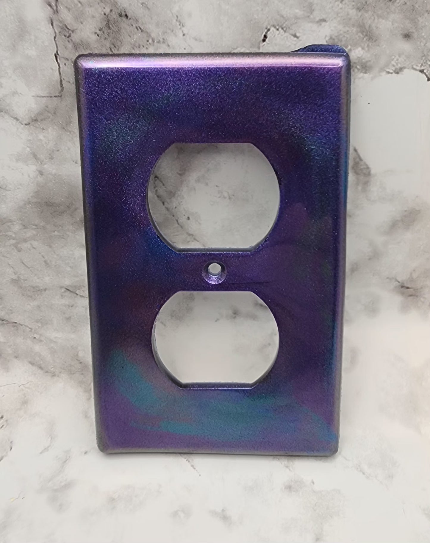 Shimmering Purple Resin Light Switch/ Outlet Covers