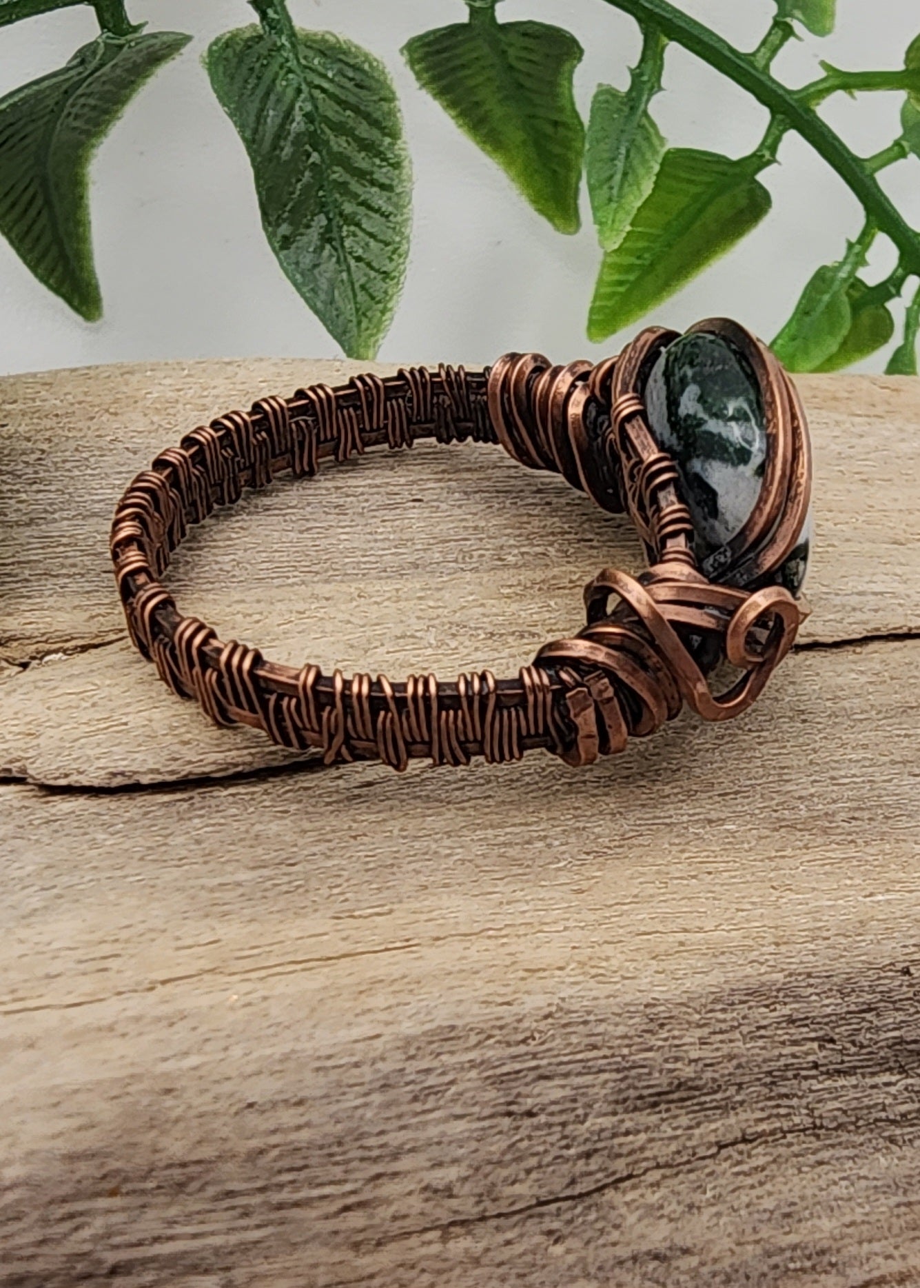 Lush Grove Vintage Bronze Wire Wrapped Ring