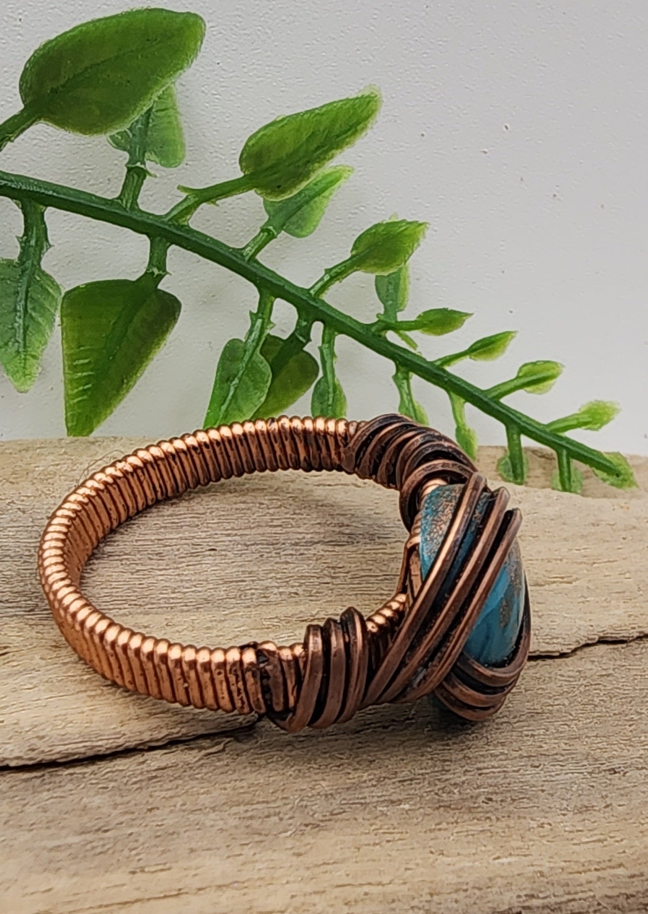 Coastal Breeze Vintage Bronze Wire Wrapped Ring