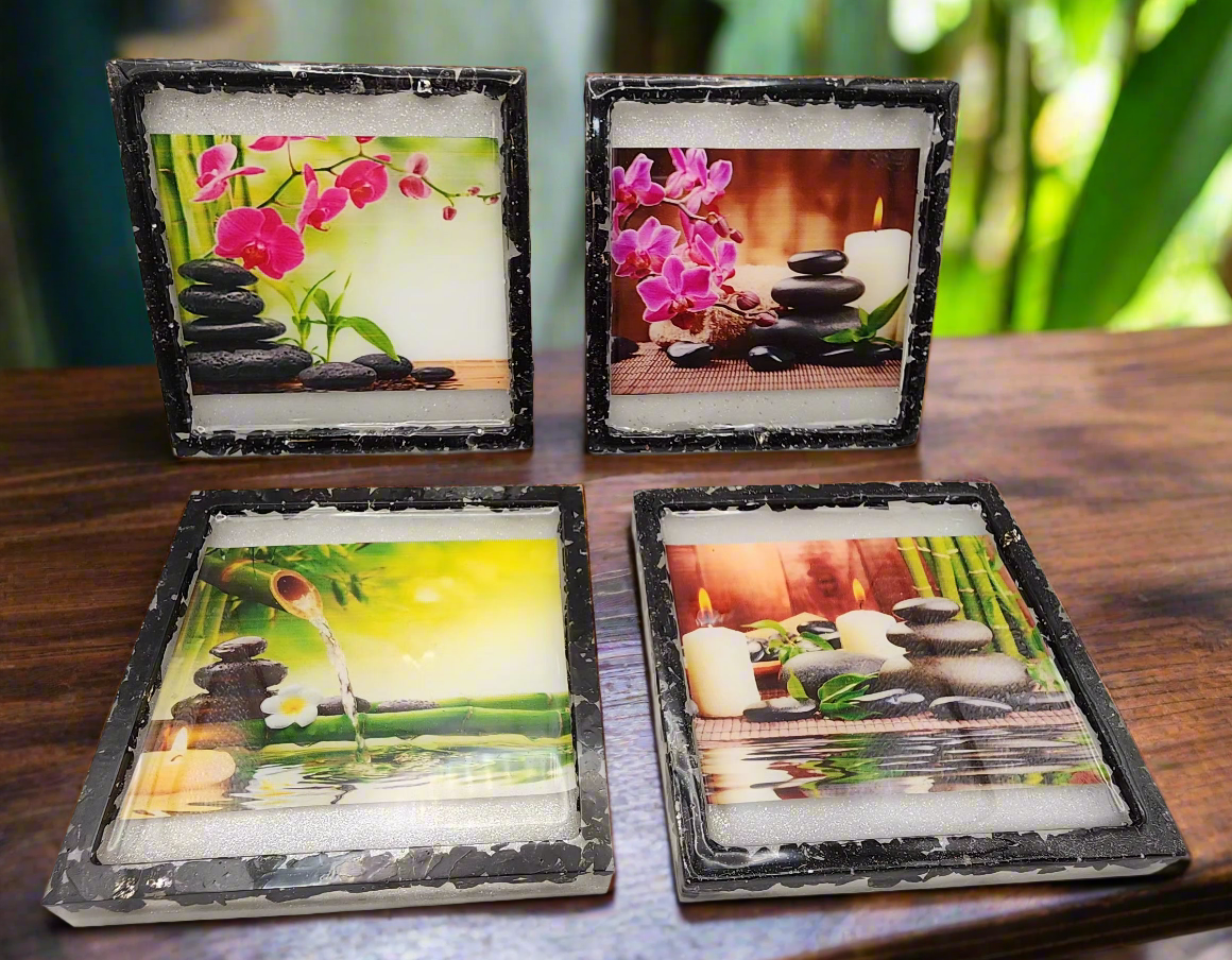 Zen Resin Coaster Set