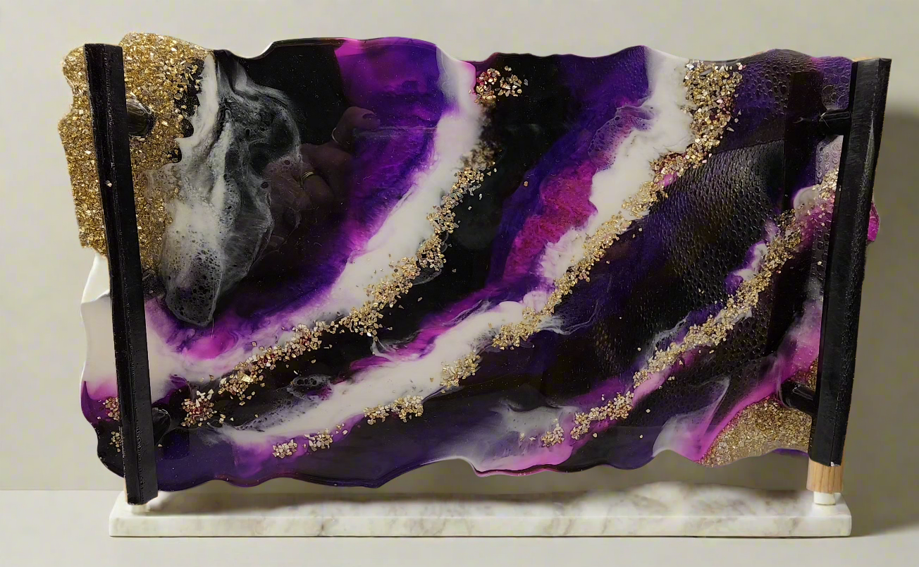 Purple Geode Resin Tray