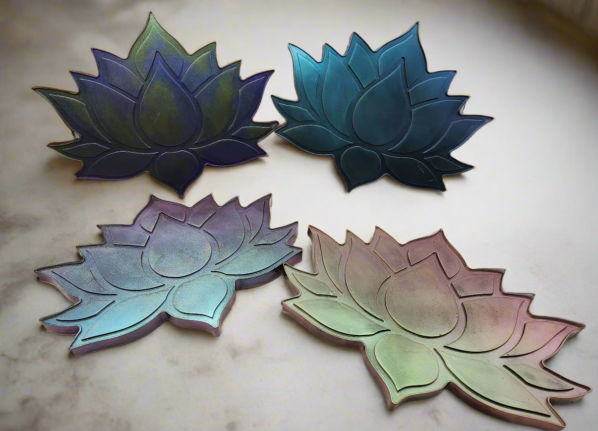 Lotus Flower Resin Coaster Set