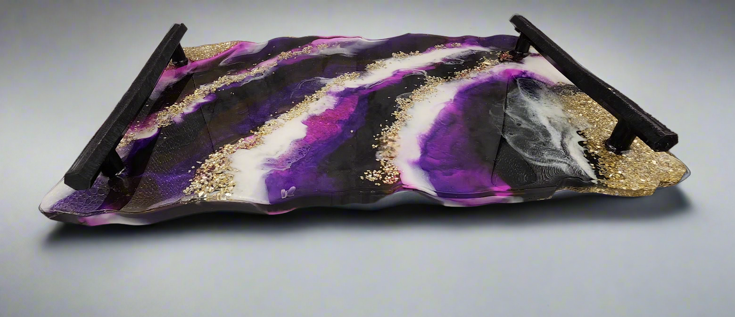 Purple Geode Resin Tray
