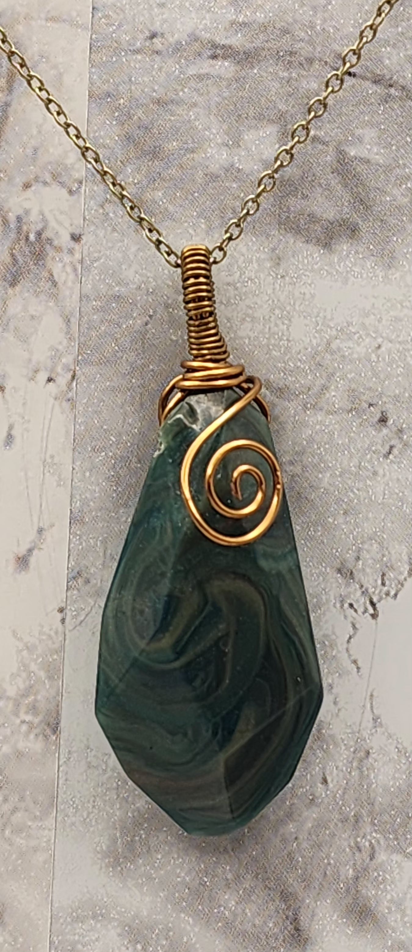 Enchanted Ivy Vintage Bronze Wire Wrapped Necklace
