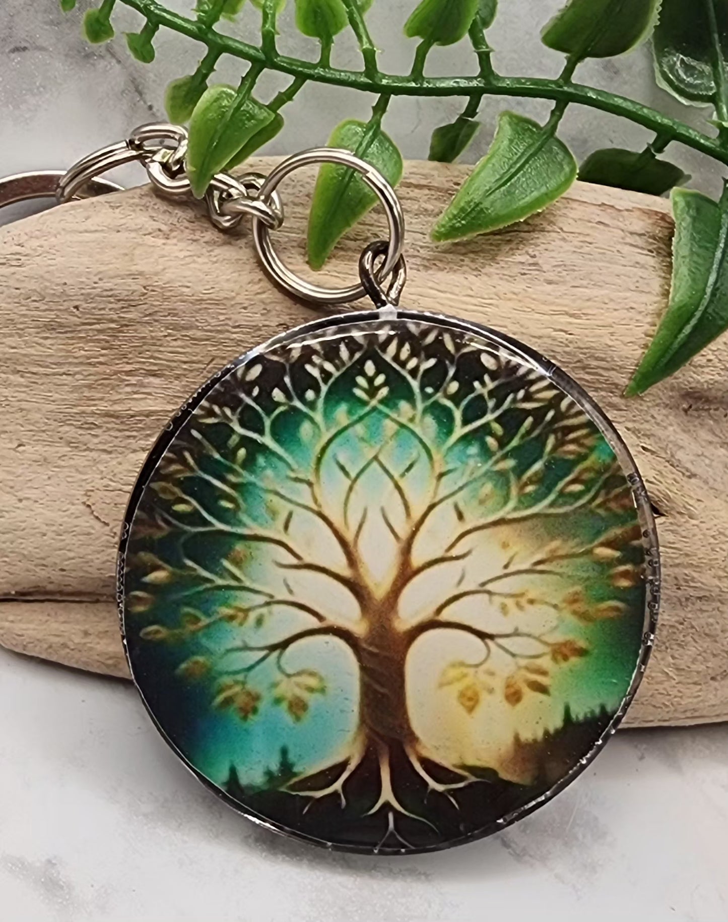 Nature's Embrace Tree Of Life Keychain