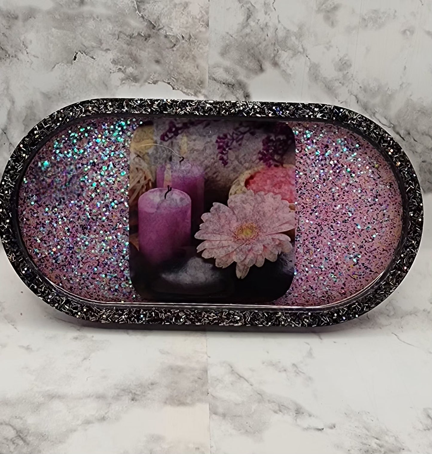 Peaceful Lotus Resin Vanity Tray