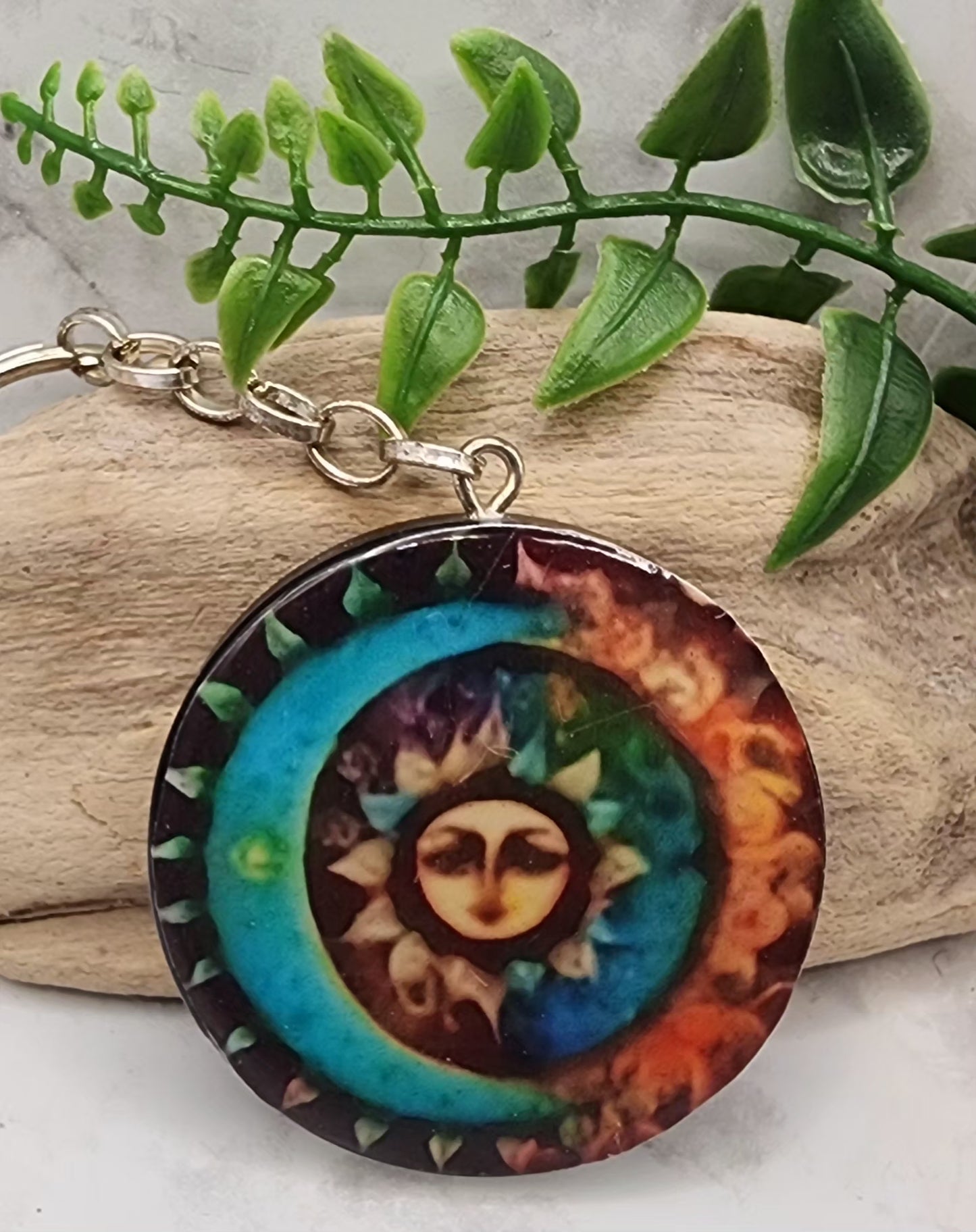 Sun And Moon Keychains