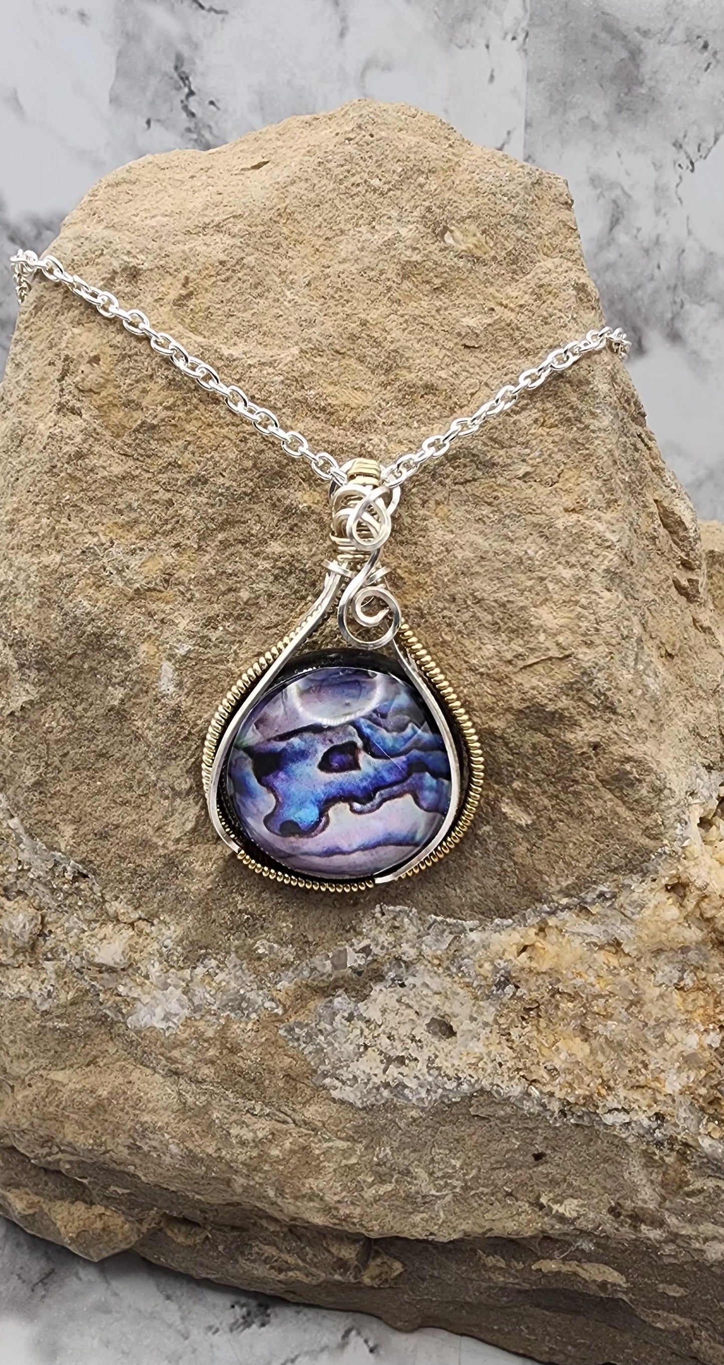 Purple Haze Silver Wire Wrapped Necklace