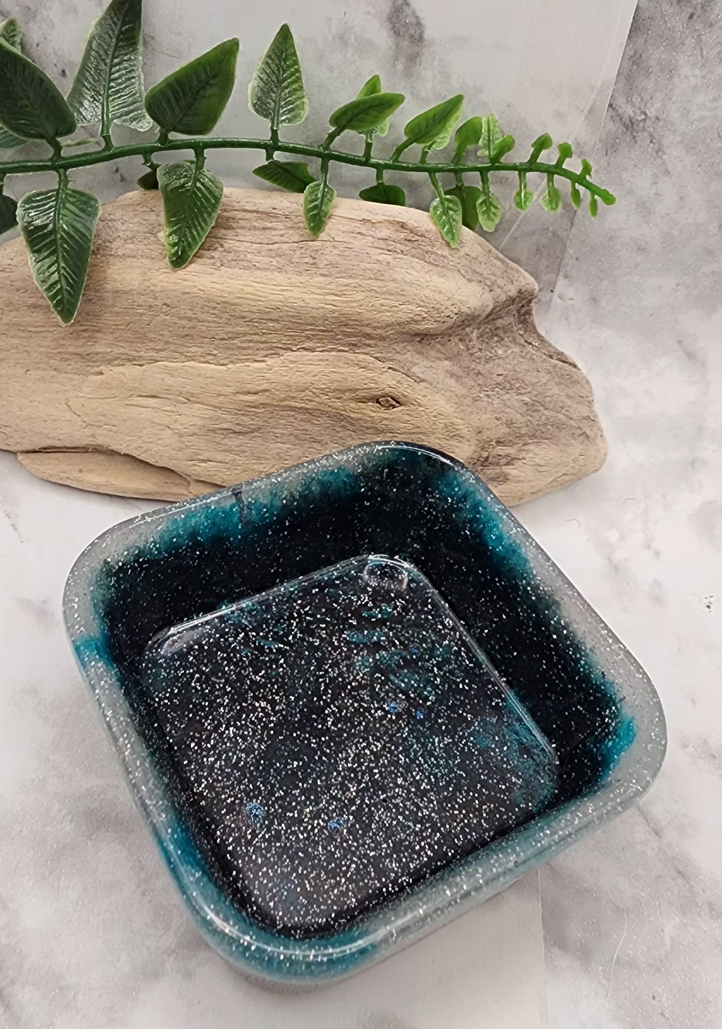 Glow In The Dark Frosted Horizon Square Trinket Dish
