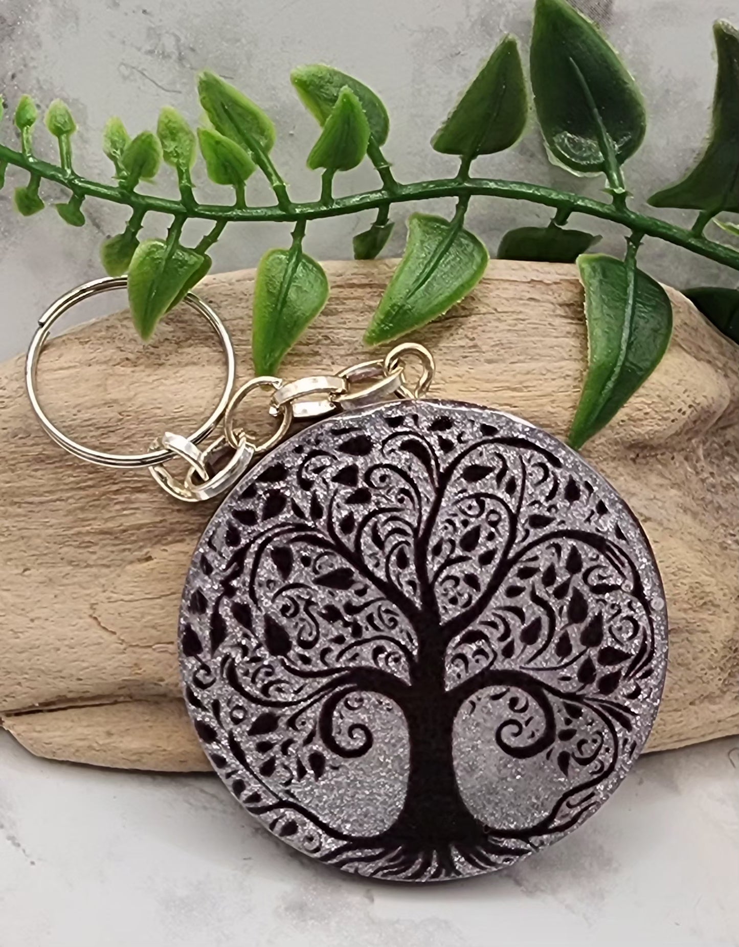 Life's Embrace Tree Of Life Keychain