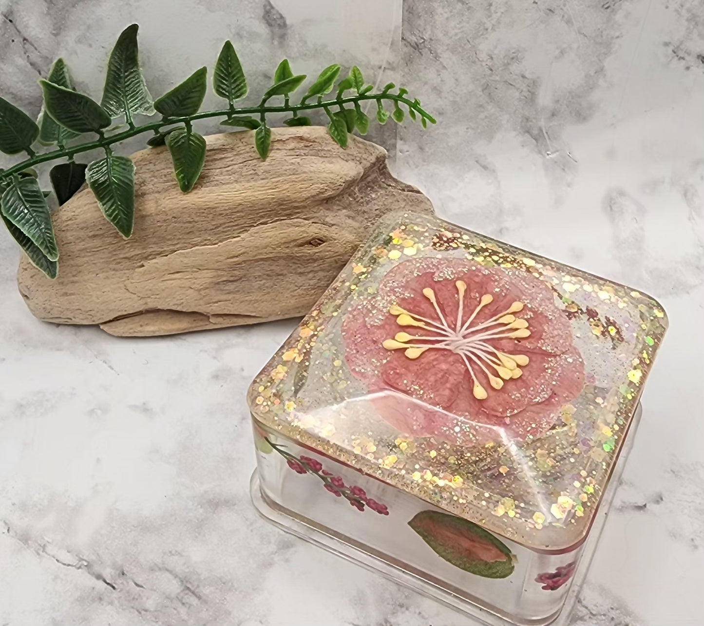 Pink Serenity Flower Jar with Lid