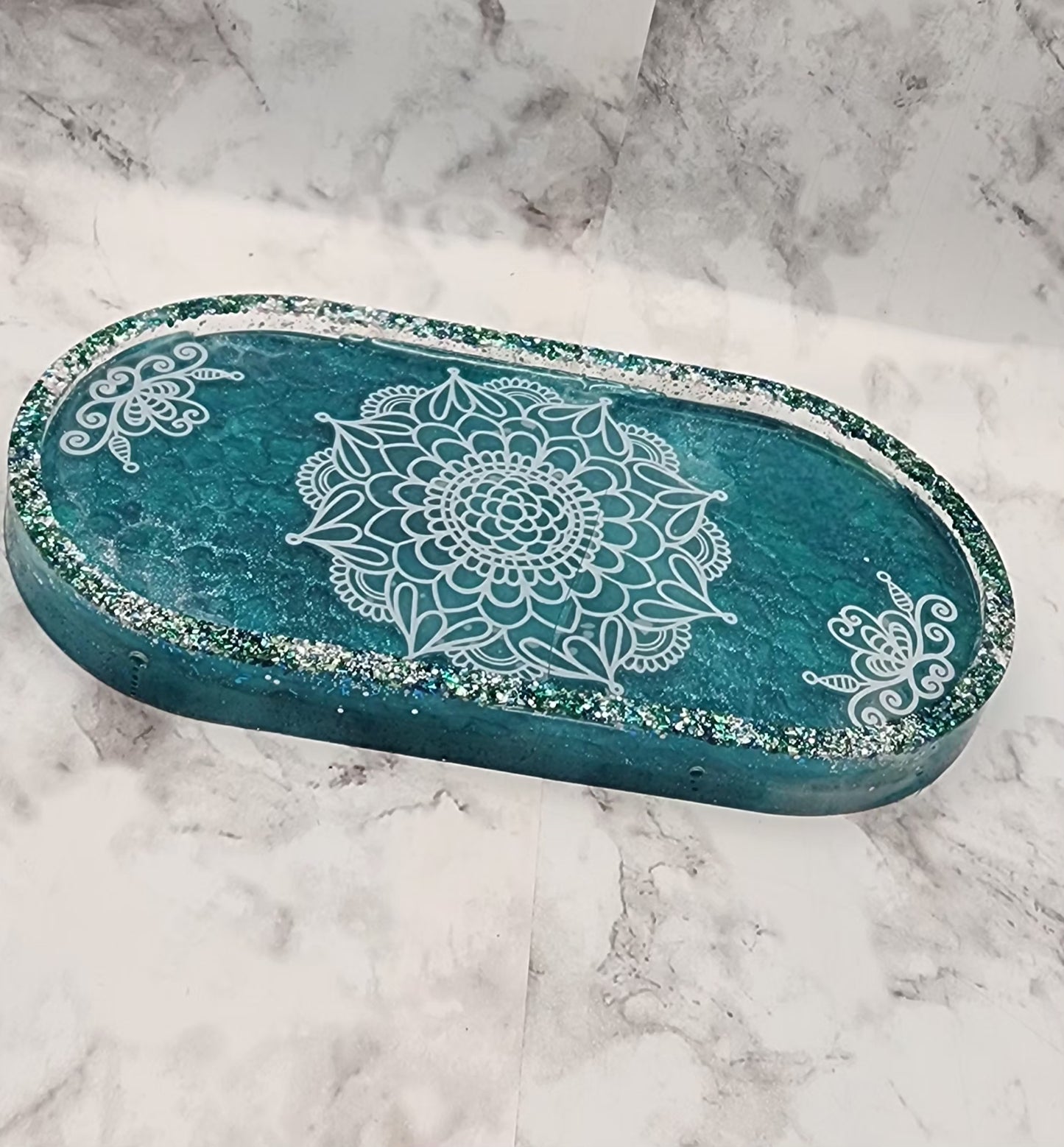 Mandala Resin Vanity Tray