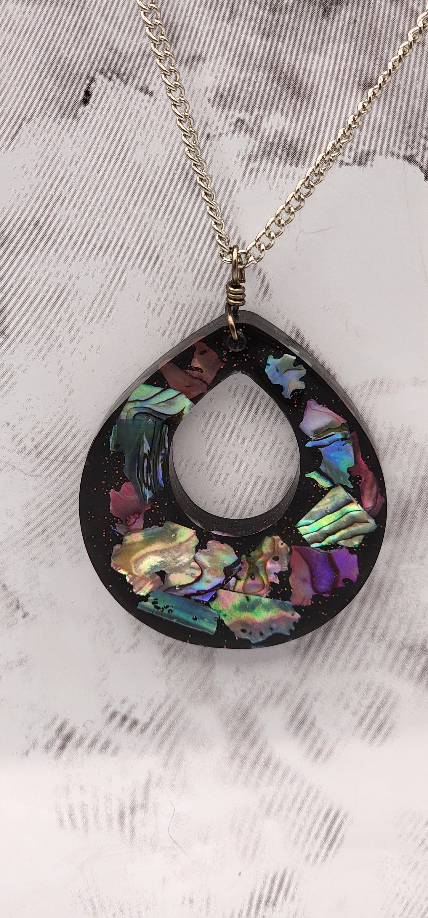 Abalone Shell Teardrop Necklace