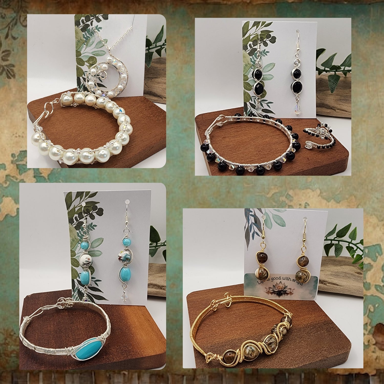 Handcrafted Wire-Wrapped Jewelry Sets
