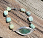 Imperial Jasper Serpentine Herringbone Wire Weaved Bracelet