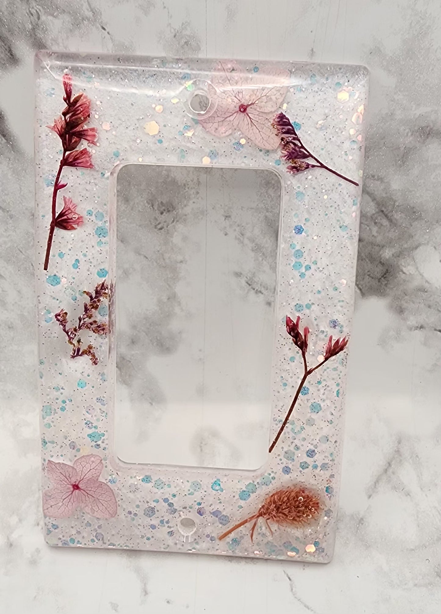Dried Pressed Flower Decorator Outlet Cover