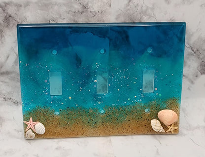 Ocean Wave Resin Light Switch