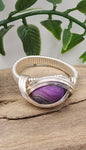 Mystic Orchid ring- Silver wire wrapped