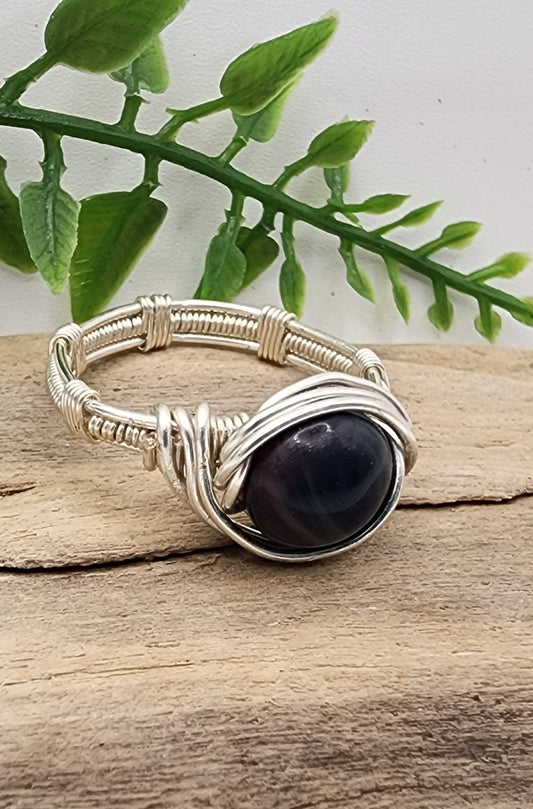 Mystic Forest Silver Wire Wrapped Ring