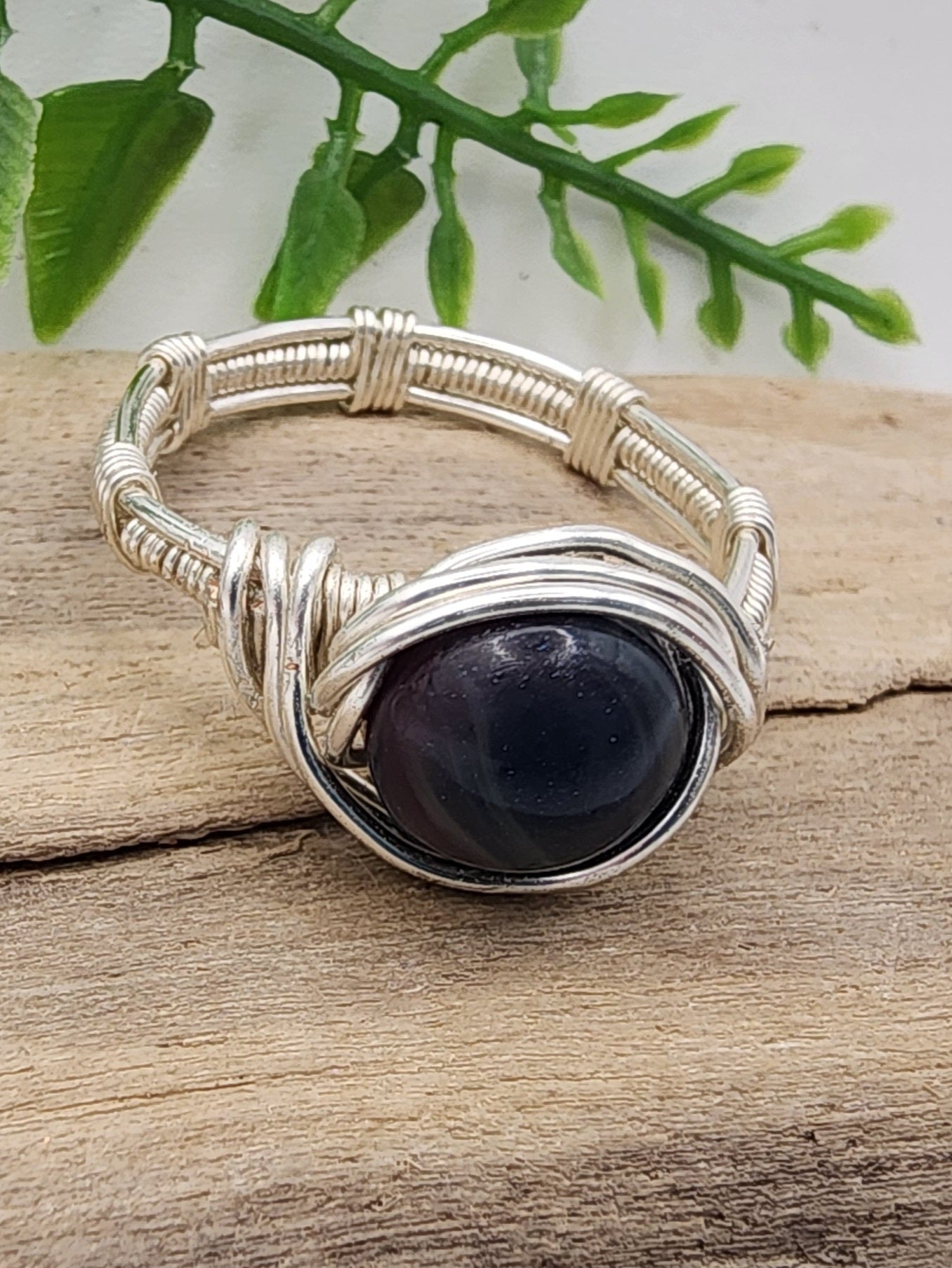 Mystic Forest Silver Wire Wrapped Ring