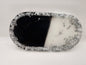 Black & White Elegance Resin Vanity Tray