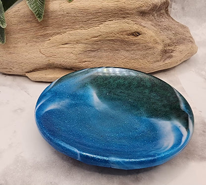 Icy Waters Round Trinket Dish