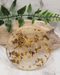 Gold Flake Round Trinket Dish